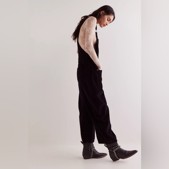 Free People x We The Free Good Luck Cord Overall in Black - Picture 5 of 15